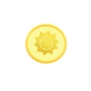 Solar-powered, yellow