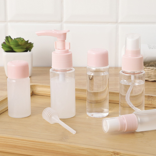 Portable travel cosmetic lotion dispensing bottle empty bottle set home press spray bottle spray bottle transparent storage bottle