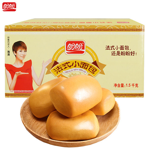 Panpan French-style small bread 1500g soft bread 800g full box breakfast snacks leisure food torn bread