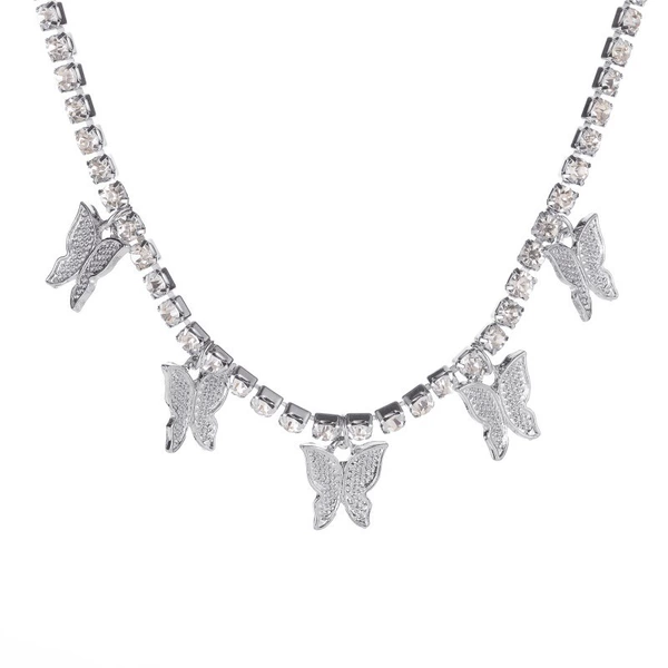 White K -white diamond 5 butterflies