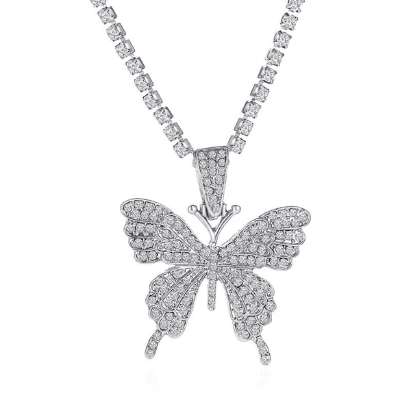 White K -white Diamond Big Butterfly