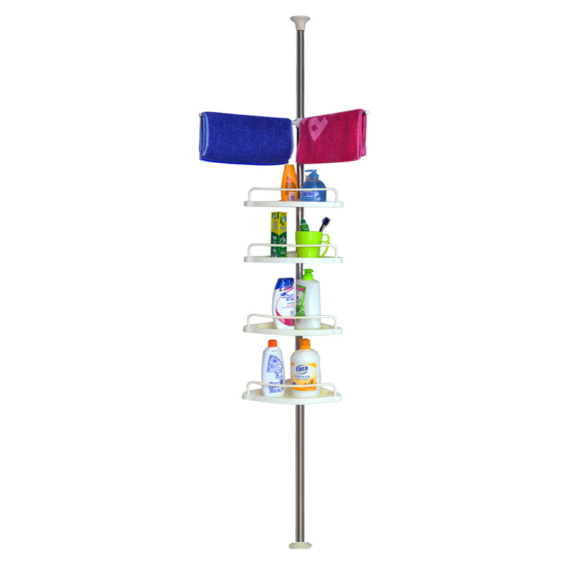 Tiempo feliz baño Baño esquina estante de la esquina de almacenamiento rack baño retráctil rack de almacenamiento