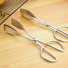 Wholesale food clips stainless steel thickened kitchen steak clips buffet dish clips long barbecue clips bread salad clips