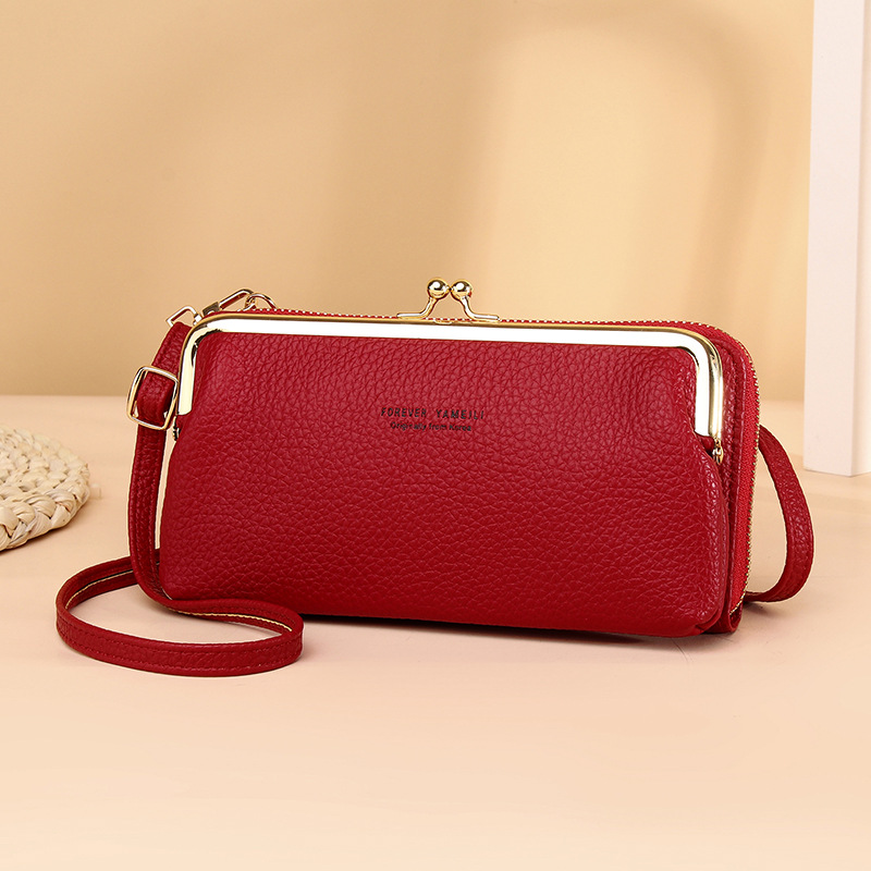 Bolso de mujer 2023 nuevo bolso del teléfono móvil crossbody multifuncional PU cuero bolso de noche moda lychee patrón bolso de hombro