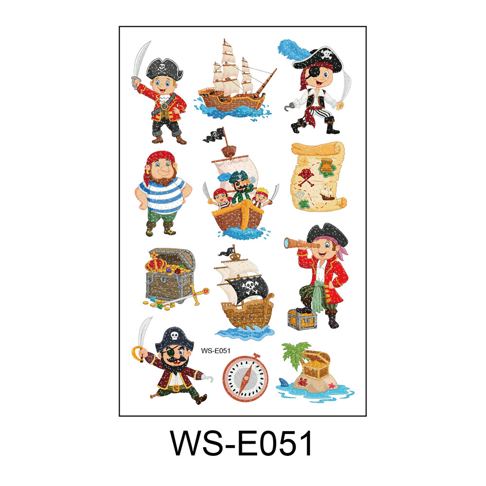 Nuevo punto brillante tatuaje pegatina impermeable y resistente al sudor dibujos animados para niños dinosaurio unicornio insecto tatuaje pegatina