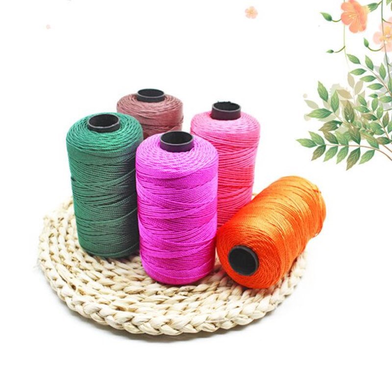 大轴粗合股线三股丝光钩包帽坐垫钩鞋玩偶线尼龙丙纶线批发处理