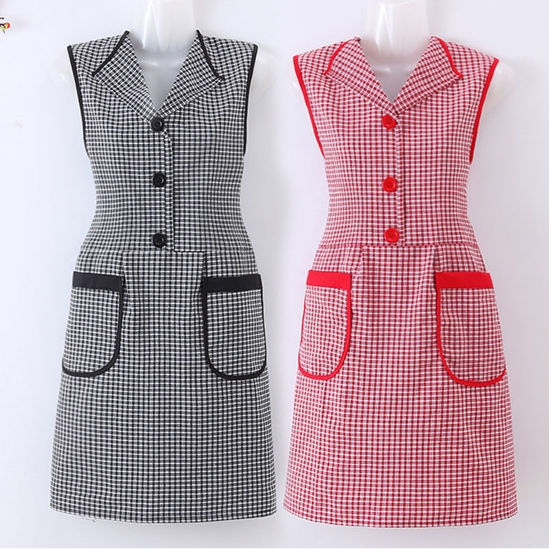 Factory Cotton Waistcoat Lapel Apron Women's Fashion Home Ki..