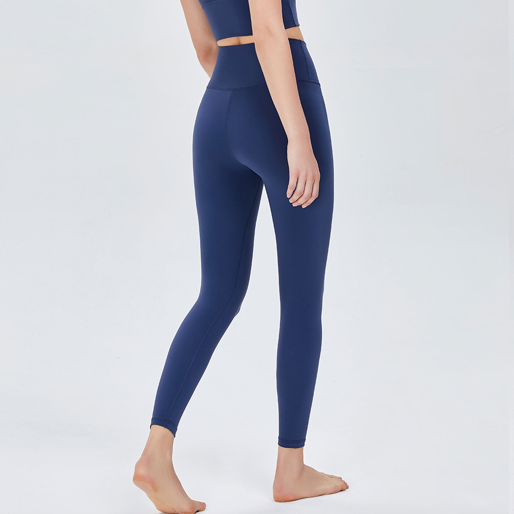 En stock nuevo luplus pantalones de yoga desnudos europeos y americanos pantalones de melocotón de cintura alta para mujer pantalones de fitness para correr Pantalones deportivos
