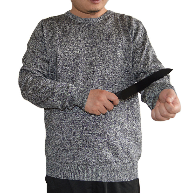 In stock Amazon export cut-resistant clothes wear-resistant comfortable stab-resistant knitted clothes round neck long sleeve plus size bottoming shirt In stock Amazon export cut-resistant clothes wear-resistant comfortable stab-resistant knitted clothes round neck long sleeve plus size bottoming shirt
