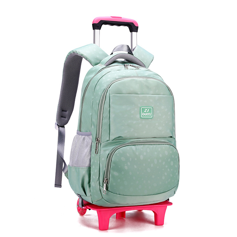 Trolley schoolbag niñas subir escaleras simple moda casual estudiante de secundaria campus estudiante de secundaria bolsa de gran capacidad
