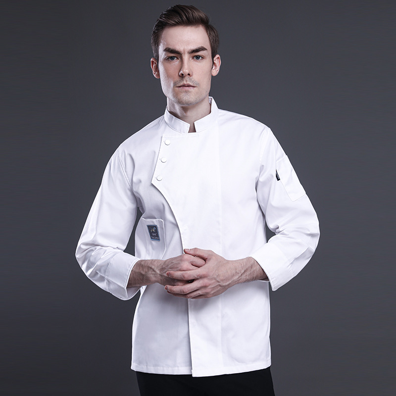 厨师工作服长袖秋冬装酒店厨房餐饮饭店食堂餐厅厨师服男女款