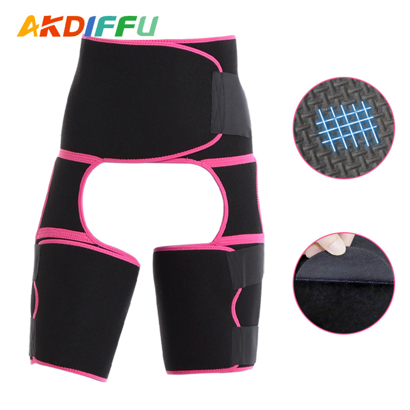Deportes de una pieza cinturón sudor corsé pierna banda sudor protección cinturón ajustable cintura alta cadera elevación cinturón flaco pierna banda
