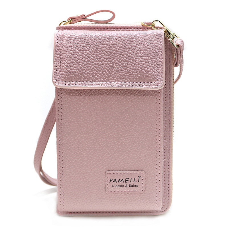 2023 nuevo PU cuero de la bolsa de teléfono móvil de gran capacidad de hombro bolsa de mensajero de las mujeres de estilo coreano vertical pequeña bolsa cuadrada de moda