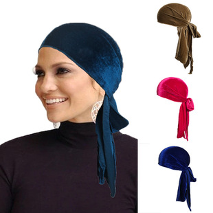 Amazon flannel windproof pirate hat long tail braid turban hat National Cape hair hat factory direct supply