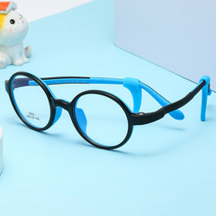 TR雙色兒童眼鏡框軟硅膠圓形新產品防滑眼鏡架小孩可配近視光學架
