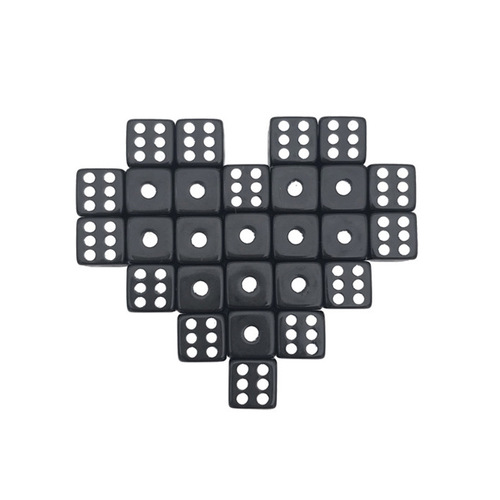 10MM square corner black background white dot dice smart puzzle dice flat model design dice