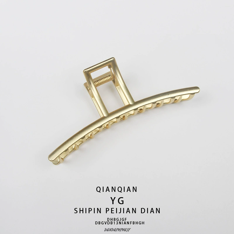 Hairgrip, shark, matte crab pin for bath, ponytail, simple and elegant design
