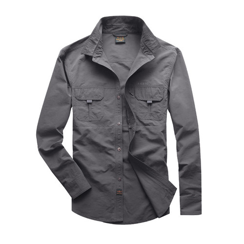 Alibaba.com Men's Long-sleeved Shirt Spring and Summer Outdoor Shirt Quick-drying Men's Plus Size Workwear 102