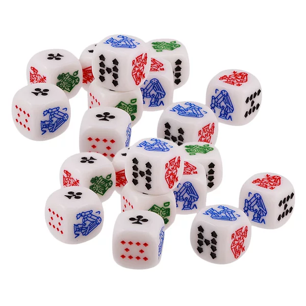 16mm Yaohuang Special White Acrylic Poker Dice No. 16 Rounded Poker Chorer Sieve