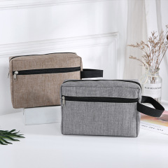 Portable double-layer cosmetic bag for women and men, multi-functional digital bag, waterproof Oxford cloth travel bag, storage toiletry bag