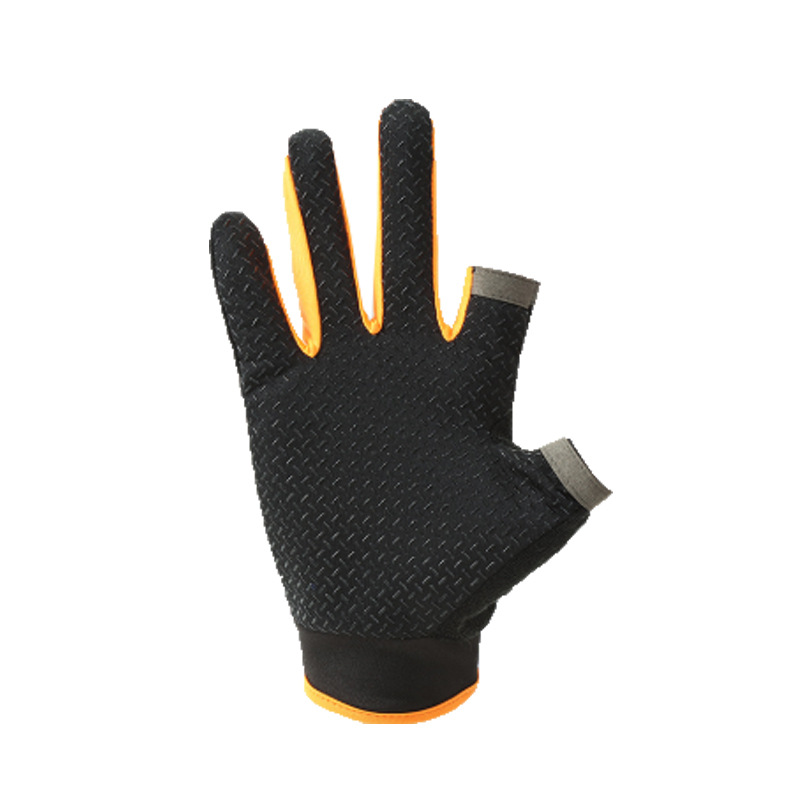 Outdoor fishing gloves fly crack Road leakage two fingers high elasticity driving sports touch screen Express take-out writing riding gloves_maomaolike.com