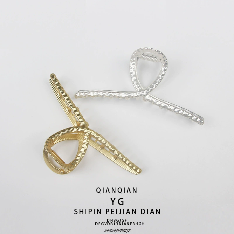 Hairgrip, shark, matte crab pin for bath, ponytail, simple and elegant design