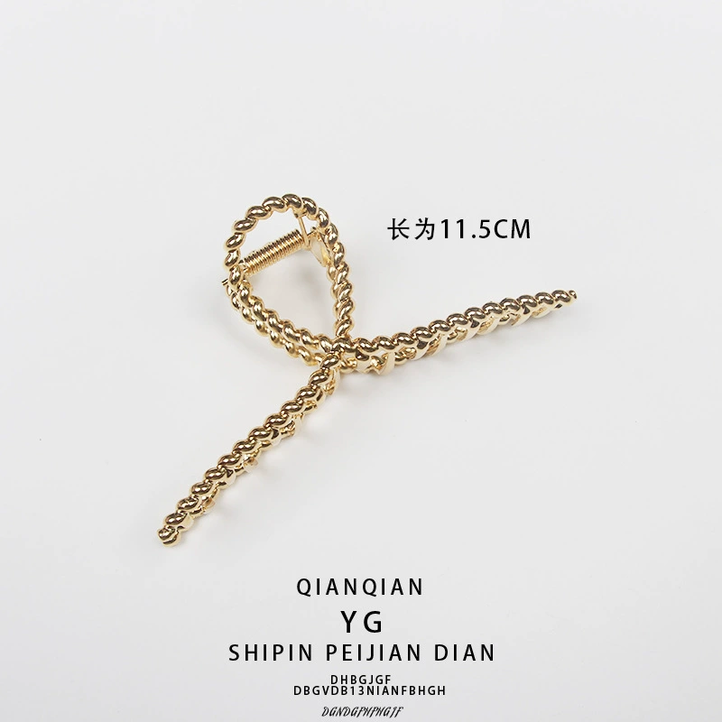 Hairgrip, shark, matte crab pin for bath, ponytail, simple and elegant design