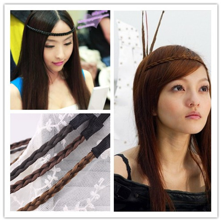 elastic wig with pigtail
