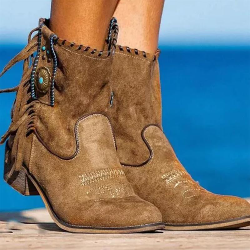 Factory Direct pointed tassel short fashion all-match women's boots