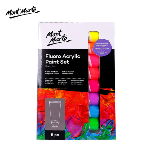 Montmartre metallic pearlescent acrylic paint set 8 colors oil paint cross-border wholesale 18ml acrylic paint