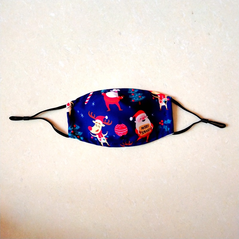 Navidad patrón gasa floral protector solar máscara protector solar deportes al aire libre sombrilla transpirable a prueba de polvo máscara para niños