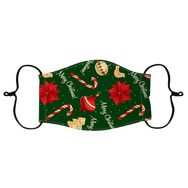 Navidad patrón gasa floral protector solar máscara protector solar deportes al aire libre sombrilla transpirable a prueba de polvo máscara para niños