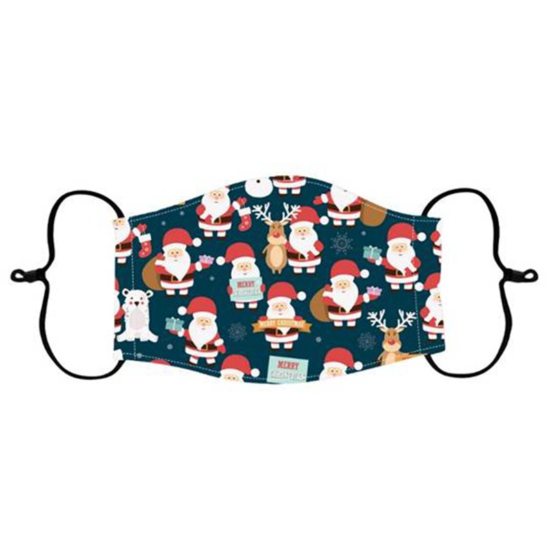 Navidad patrón gasa floral protector solar máscara protector solar deportes al aire libre sombrilla transpirable a prueba de polvo máscara para niños