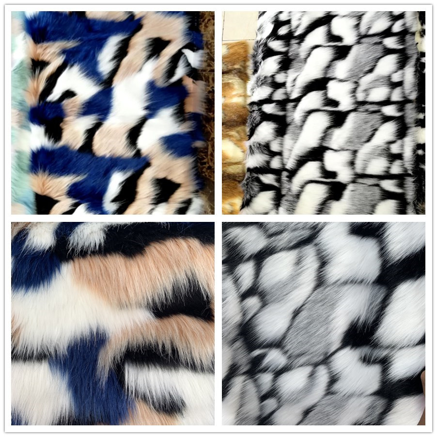 现货 提花狐狸毛 彩狐 七彩狐狸毛 箱包鞋材服装派克内胆仿狐狸毛