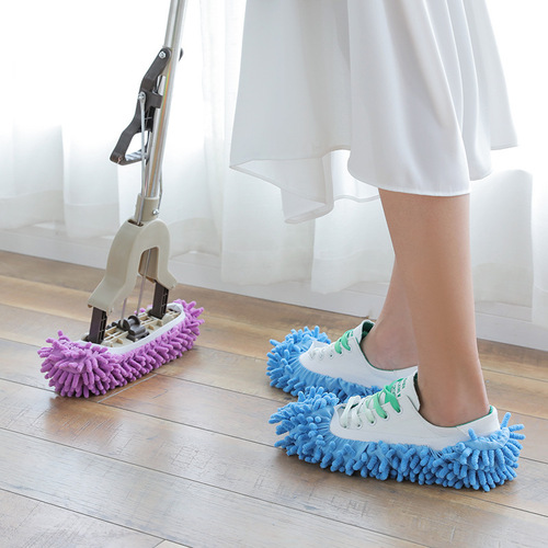 Manufacturer Chenille lazy mopping slippers cover, removable and washable floor mopping slippers, single price