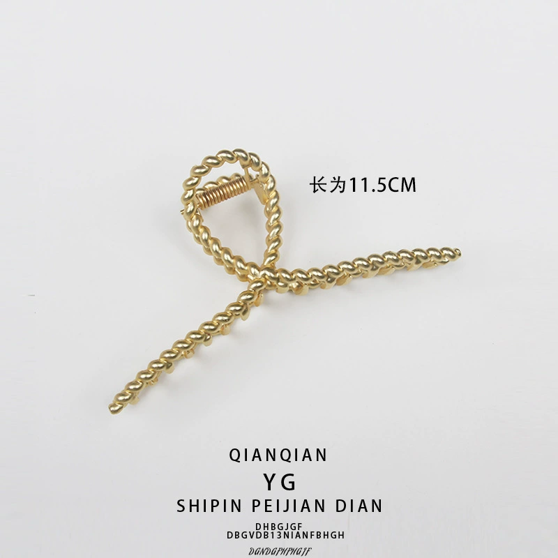Hairgrip, shark, matte crab pin for bath, ponytail, simple and elegant design