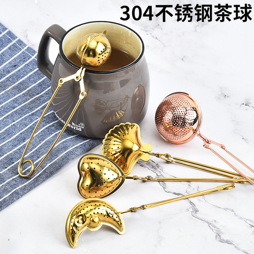 Stainless steel tea ball, line tea ball, tea filter, tea separator, seasoning bag filter, infuser