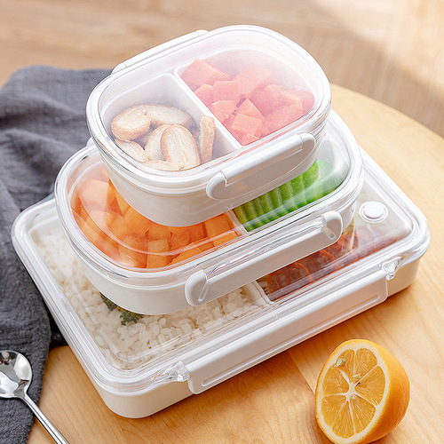 Microwaveable lunch box compartmented fruit box portable lunch box primary school student compartmented fruit box crisper lunch box