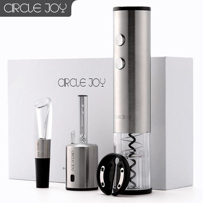 Celebridad de Internet recomendar el mismo estilo Mijia Circle alegría yuole abridor de botellas de vino eléctrico 4-En-1 Juego de vino traje