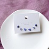 Purple fresh earrings, accessory stainless steel, 2024 years, wide color palette, simple and elegant design, Korean style