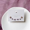 Purple fresh earrings, accessory stainless steel, 2024 years, wide color palette, simple and elegant design, Korean style