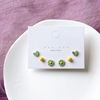 Purple fresh earrings, accessory stainless steel, 2024 years, wide color palette, simple and elegant design, Korean style