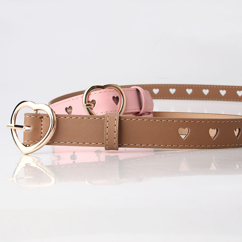New punch-free love hollow belt for women, versatile, sweet girls sweater dress decorative belt manufacturer