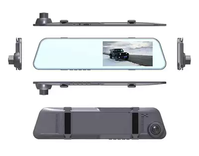 New 5.5-inch rearview mirror driving recorder HD night vision 1080P front and rear double Recording Touch screen parking monitoring (Driving recorder) - 5-inch-hd-touch-screen-single-lens