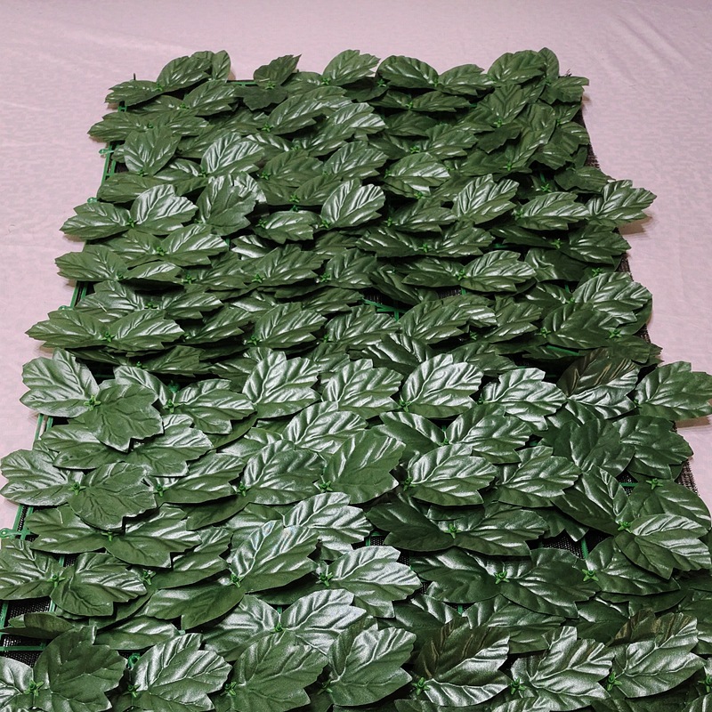Malla de hojas artificiales, cerca de hojas artificiales, cerca para patio exterior, cerca de hojas verdes, plantas verdes, plantas artificiales para exteriores