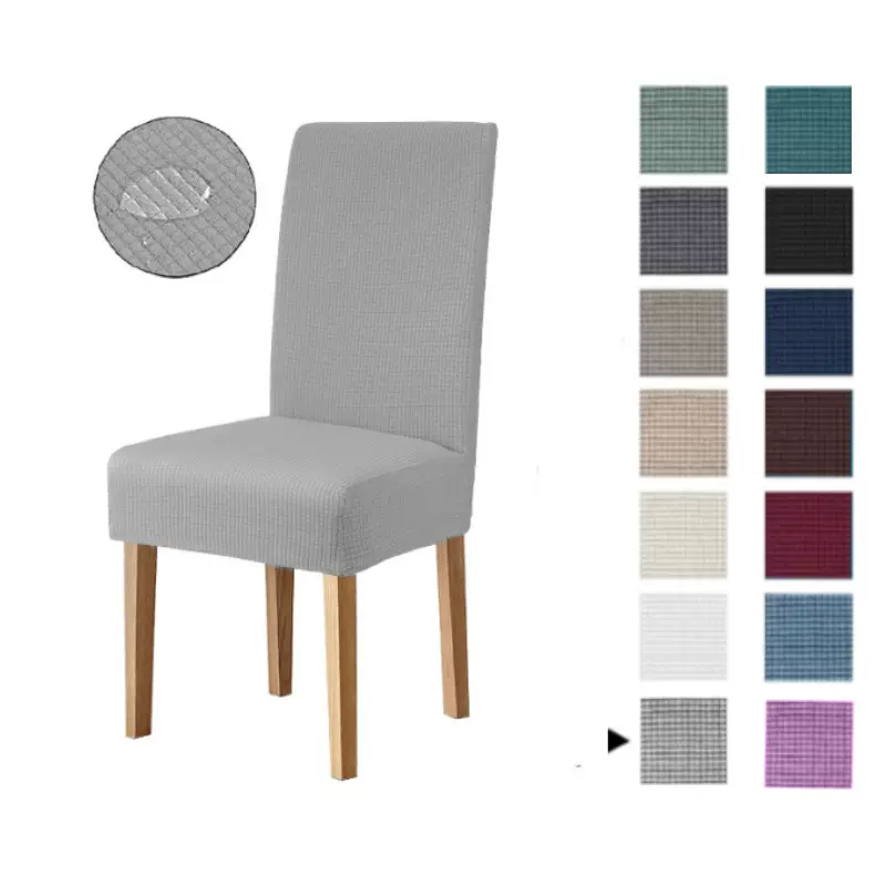 玉米粒防泼水椅套弹力椅子套厂家跨境酒店餐桌饭店格纹椅子套罩