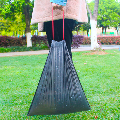 Factory direct sales home department store household garbage bag portable garbage bag drawstring garbage bag garbage bag thickened