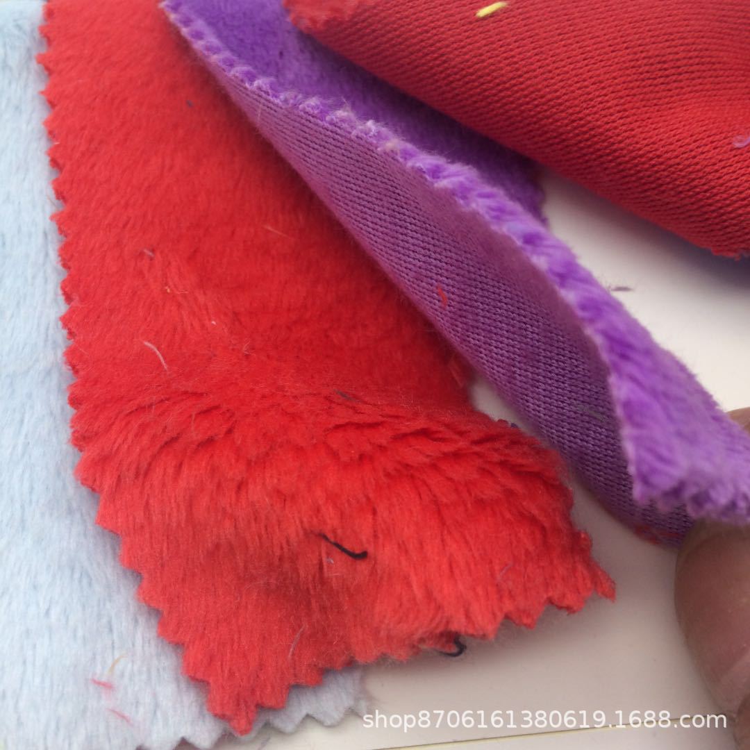 毛绒布 5厘水晶超柔毛绒布 贝贝绒服装玩具鞋服面料现货