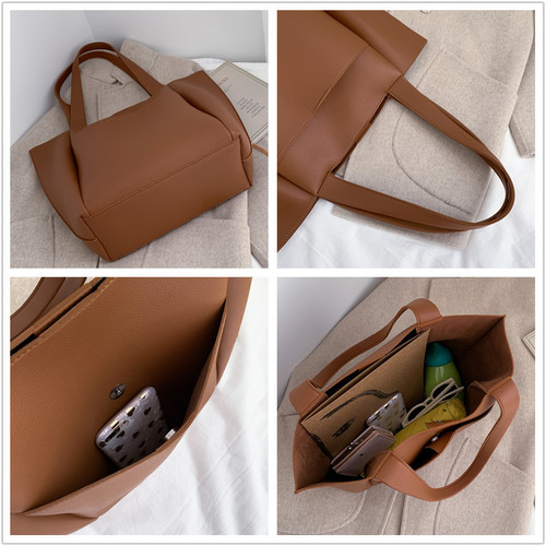 Women's Single Shoulder Bag, Quality Commuter Bag, Soft Leather, European and American Style,  New Arrival, Fashionable and Versatile Hand-held Tote Bag