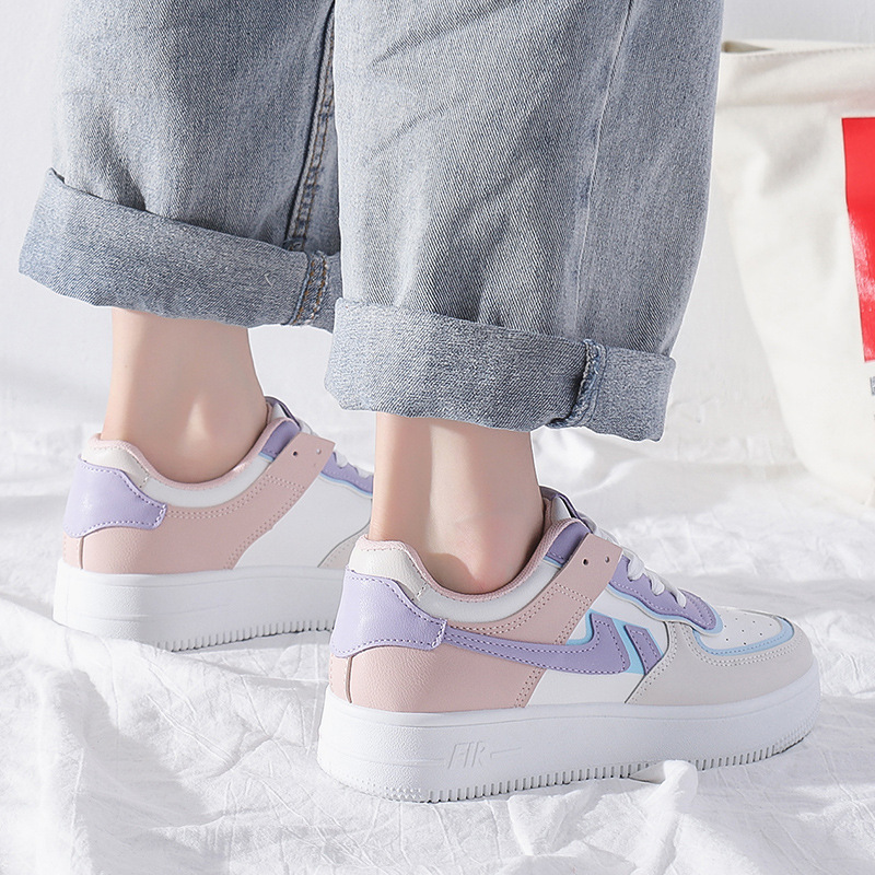 White Shoes for Women 2024 Spring & Fall New Ins Korean Casual Sports Shoes Internet Celebrity Japanese Style Macaron Student Sneakers